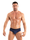 Slip Herren Marineblau - Weicher Baumwollkomfort mit Satin-Bund | TOF Paris