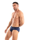 Slip Herren Marineblau - Weicher Baumwollkomfort mit Satin-Bund | TOF Paris