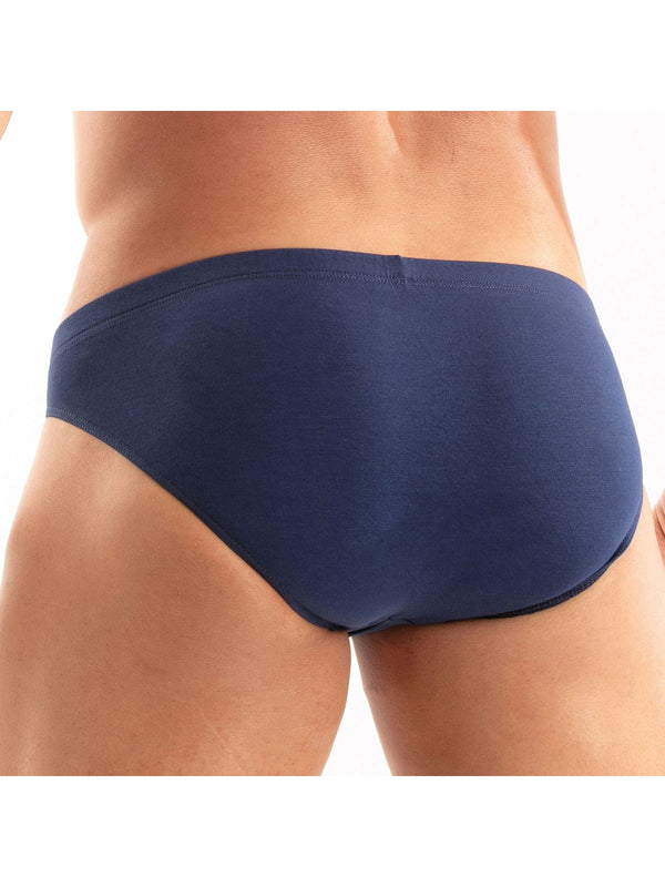 Bikini Slip Marineblau - Weicher Baumwoll-Stretch, Logo-Bund | TOF Paris