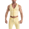 Chino Weste Slim Fit Stretch Gelb - Elegante Passform & Komfort | TOF Paris