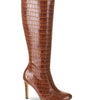 Michael Soul DONNA - Klassische Stiletto Stiefel in braun Krokodilmuster