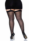 Schwarze verführerische transparente Nahtstrümpfe mit edlem Backseam Design von Leg Avenue – Ansicht 2