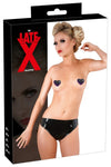 Schwarzer Slip aus flach getauchtem Latex von Late X