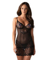 Semitransparentes Dessouskleid Alluria mit Spitze und String von Obsessive – Ansicht 2