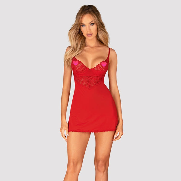 Rotes Kleid Ingridia mit String und großflächigem Rücken-Cut-out von Obsessive