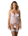 Weißes transparentes Set Alissium mit Strapshemd und String von Obsessive