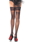Halterlose Strümpfe mit eleganter Spitze und Rücknaht | Leg Avenue