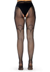 Strapsstrumpfhose aus Duchesse-Spitze mit offenem Schritt | Leg Avenue