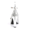 Pleaser Pumps QUEEN-01 silber | Pleaser Pink Label SALE