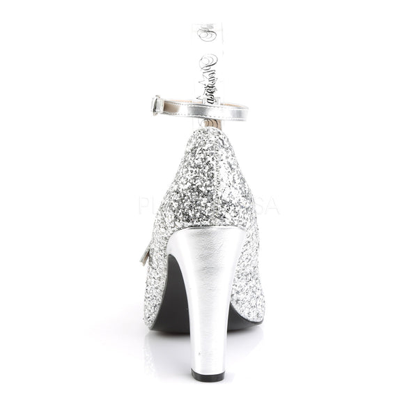 Pleaser Pumps QUEEN-01 silber | Pleaser Pink Label SALE