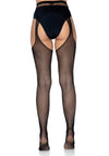 Netz-Strumpfhose mit offenem Schritt | Leg Avenue