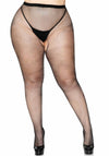 Netz-Strumpfhose mit offenem Schritt - Queen Size | Leg Avenue