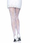 Weißes zauberhaftes Schmetterling Netzstrumpfhose mit aufwendigen Monarchendetails von Leg Avenue – Ansicht 2