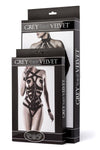 Harness Body mit Gummibändern und Chocker | Grey Velvet
