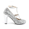 Pleaser Pumps QUEEN-01 silber | Pleaser Pink Label SALE