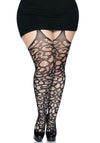 Elegante Strapsstrümpfe mit filigranem Spitzenmuster Queen Size | Leg Avenue