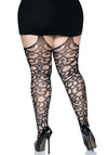 Elegante Strapsstrümpfe mit filigranem Spitzenmuster Queen Size | Leg Avenue