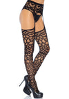 Elegante Strapsstrümpfe mit filigranem Scroll-Spitzenmuster | Leg Avenue