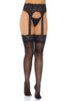 Strapsstrümpfe mit eleganter Spitze | Leg Avenue