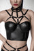 Sexy Wetlook Harness Top mit Bügel-Cups | SARESIA