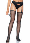 Edles Strumpfgürtel & Strümpfe Set mit Spitzendetails, schwarz und Strass | Leg Avenue