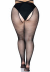 Verführerische Strumpfhose mit Strappy-Design und offenem Schritt Queen Size | Leg Avenue