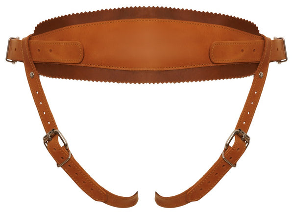 Strap-on-Jock aus Leder in Naturoptik mit Metalldetails von ZADO – Ansicht 7