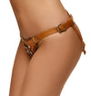 Strap-on-Jock aus Leder in Naturoptik mit Metalldetails von ZADO – Ansicht 3