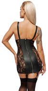 Schmales kurzes busenfreies Straps-Kleid aus Leder von ZADO – Ansicht 4