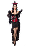 Kostüm - Burlesque Queen mit dekorativer Schnürung schwarz/rot | Mask Paradise SALE