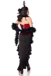Kostüm - Burlesque Queen mit dekorativer Schnürung schwarz/rot | Mask Paradise SALE