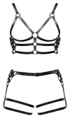 Robustes Herren-Harness-Set aus Leder mit Metalldetails von ZADO – Ansicht 6
