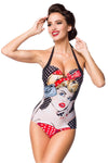 Vintage Badeanzug schwarz/weiss/rot | Belsira SALE