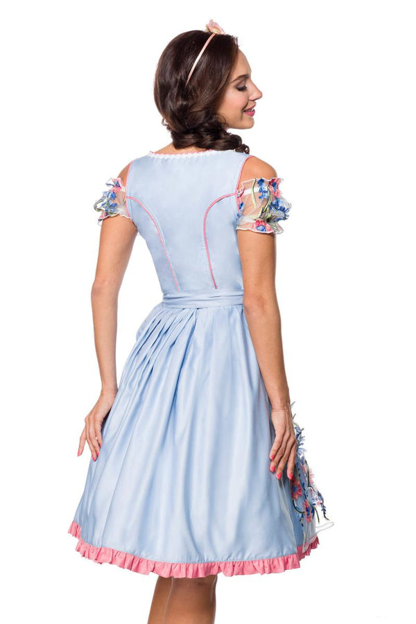 Romantisches Dirndl inkl. Spitzenbluse blau/rosa/weiss | Dirndline SALE