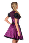 Sexy Premium Bluse &Dirndl aus edlem Jacquard Karneval Halloween lila/schwarz | Dirndline SALE