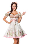 Mini-Brokat-Dirndl inkl. Spitzenbluse weiß | Dirndline SALE