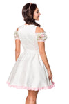 Mini-Brokat-Dirndl inkl. Spitzenbluse weiß | Dirndline SALE