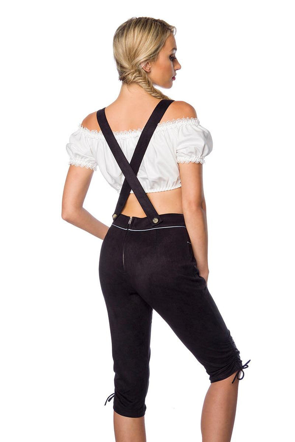 Trachtenhose mit Stickereien schwarz | Dirndline SALE
