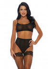 Sexy BH & Slip im klassichen Stil - Schwarz | Shots SALE