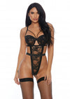 Teddy mit reizvollen Muster - Schwarz | Shots SALE