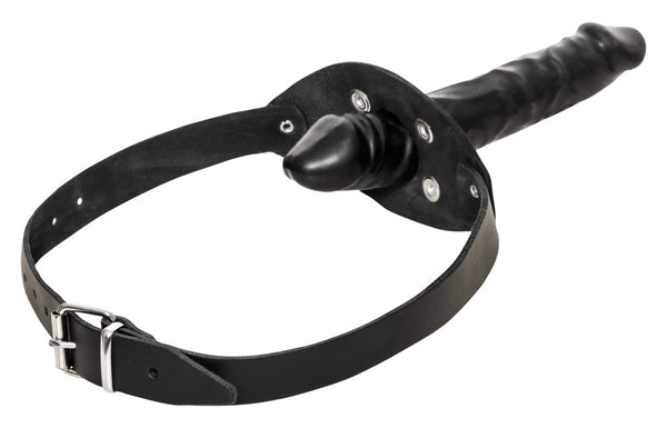 Knebel aus Leder mit Außen-Dildo von ZADO – Ansicht 7