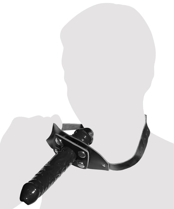 Knebel aus Leder mit Außen-Dildo von ZADO – Ansicht 4