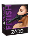 Knebel aus Leder mit Außen-Dildo von ZADO