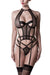Transparentes Lingerie-Set mit Strumpfbändern und String | Grey Velvet