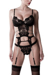 Sinnliches Spitzen-Lingerie-Set mit edlen Zierketten | Grey Velvet