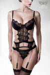 Verführerisches Lingerie-Kettenset mit edlem Spitzendesign | Grey Velvet