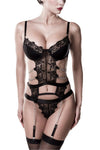 Verführerisches Lingerie-Kettenset mit edlem Spitzendesign | Grey Velvet
