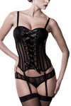 Verführerisches Dessous-Set mit Corsage und Strumpfbändern | Grey Velvet