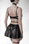 Verführerisches Wetlook-Lingerie Set mit Strumpfhaltern | Grey Velvet