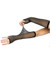 Schwarze verführerische Netzarmstulpen mit geometrischem Design von Leg Avenue – Ansicht 3